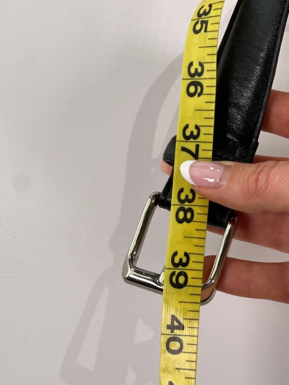 Vintage Coach USA Made 34 Black Leather Belt 5951